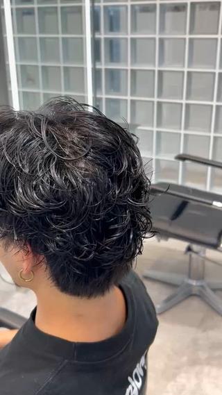 パーマ メンズ 山本 蓮のヘアスタイル