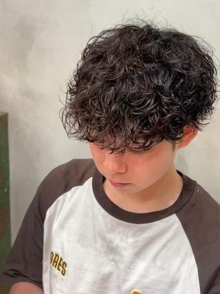 パーマ メンズ 山本 蓮のヘアスタイル
