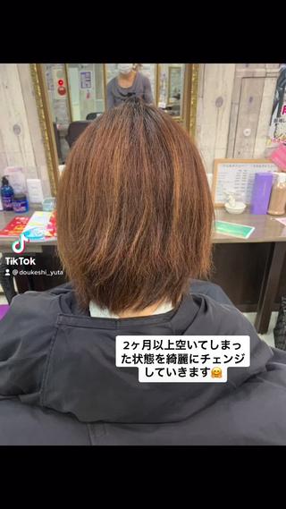 ビフォーアフターで撮影しました！
インナーカラーもしてて可愛く仕上げました 