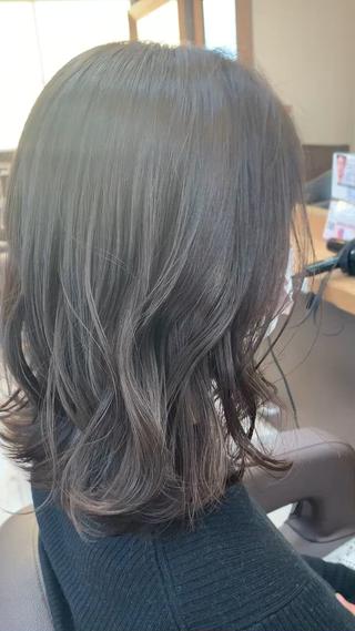 セミロング カラー Lien 深井店のヘアスタイル