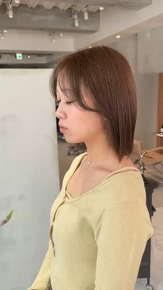 ブリーチなしダブルカラーで透明感ミルクティー 