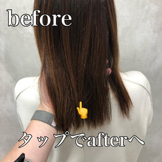 セミロング 満足度⭕️縮毛矯正師 谷口にお任せを👍のヘアスタイル