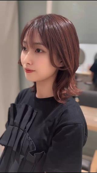 ミディアム カラー パーマ ヘアアレンジ VIVIE【ヴィヴィ】所属・髪質改善/韓国風 レイヤー/田村祐樹のヘアスタイル