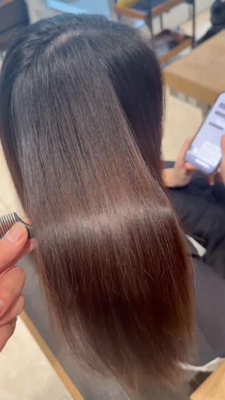 セミロング カラー パーマ ヘアアレンジ VIVIE【ヴィヴィ】所属・髪質改善/韓国風 レイヤー/田村祐樹のヘアスタイル