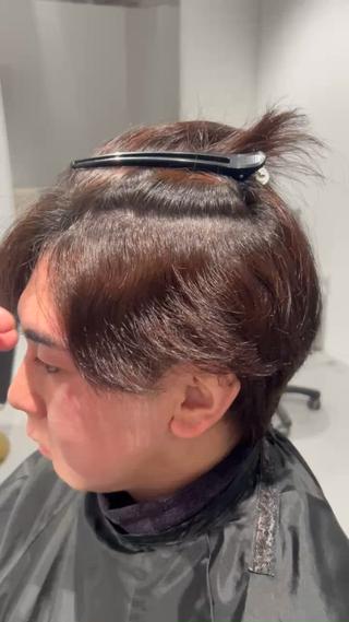 before、中間毛先縮毛矯正履歴、熱ダメージによるパサつき、まとまりの悪さ 