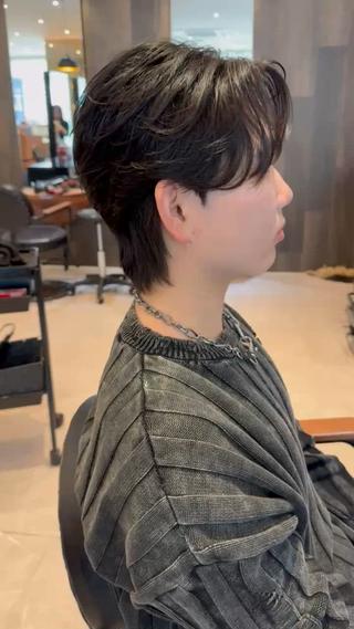 パーマ メンズ 縮毛矯正/カット/ 韓国ヘア/蛯原🍤のヘアスタイル