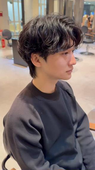 パーマ メンズ 縮毛矯正/カット/ 韓国ヘア/蛯原🍤のヘアスタイル