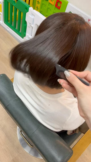 ミディアム カラー パーマ 艶髪･ストレート／ 真陽流のヘアスタイル