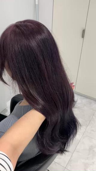 ロング カラー ヘアアレンジ 🫧透明感ラベンダー 似合わせ🫧あい🫧のヘアスタイル
