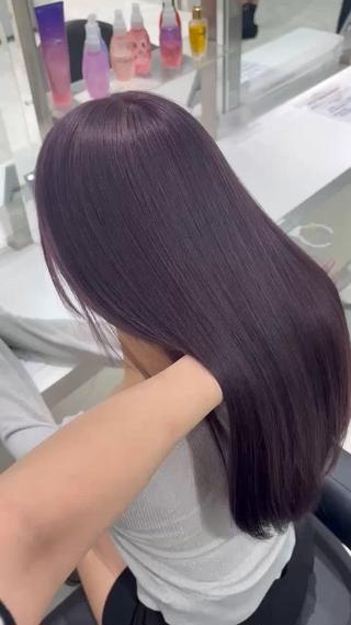 ロング カラー ヘアアレンジ 🫧透明感ラベンダー 似合わせ🫧あい🫧のヘアスタイル
