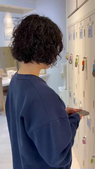 ショート パーマ ヘアーメイクウィル野田阪神店所属・Yuu/レイヤー/ ハイライト/髪質改善のヘアスタイル