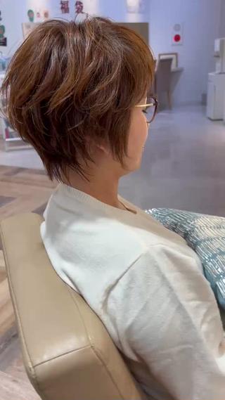 ショート カラー ヘアーメイクウィル野田阪神店所属・Yuu/レイヤー/ ハイライト/髪質改善のヘアスタイル