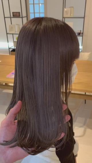 セミロング カラー schon 仙台のヘアスタイル