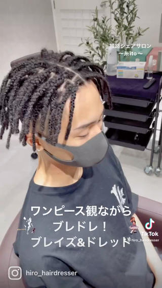 ロング カラー パーマ メンズ シェアサロン〜糸ito〜所属・Hiro ヒロのヘアスタイル