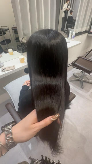 ロング 韓国風✨髪質改善✨ 縮毛矯正✨松浦知奈美のヘアスタイル