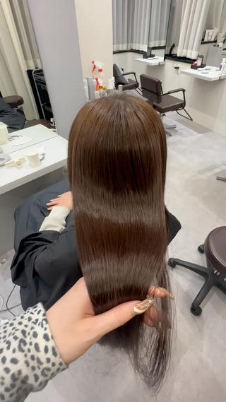 ロング 韓国風✨髪質改善✨ 縮毛矯正✨松浦知奈美のヘアスタイル