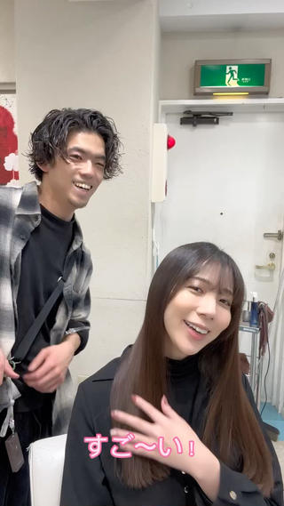 ロング muze所属・髪質改善/酸性ストレ ート/ブリーチ縮毛のヘアスタイル