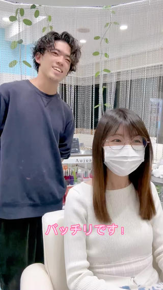 ロング muze所属・髪質改善/酸性ストレ ート/ブリーチ縮毛のヘアスタイル