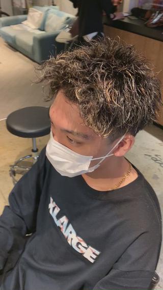 カラー パーマ メンズ 吉沢遣人/レイヤー 艶カラー/パーマのヘアスタイル