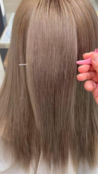 ハイトーンヘアでもサラツヤ髪に️️ 