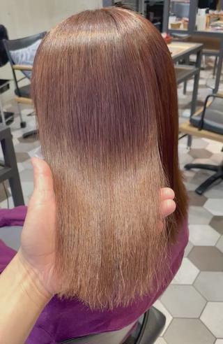 ミディアム カラー パーマ 縞田 健一のヘアスタイル