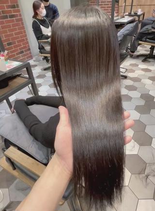 ロング カラー パーマ 縞田 健一のヘアスタイル