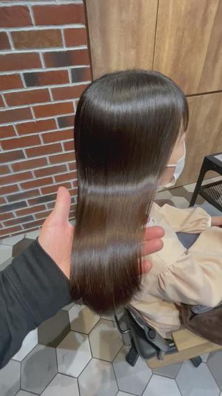 セミロング カラー パーマ 縞田 健一のヘアスタイル