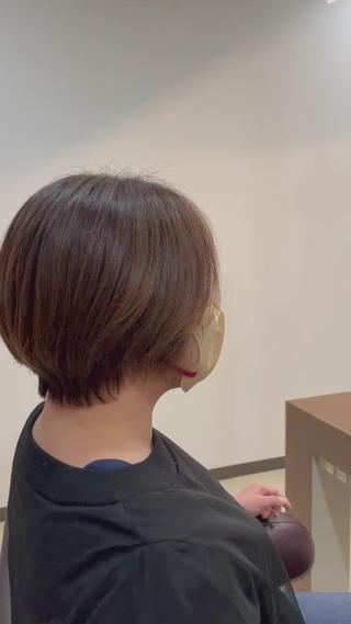 首が細く見えるカット
頭の形がよく見えるカット