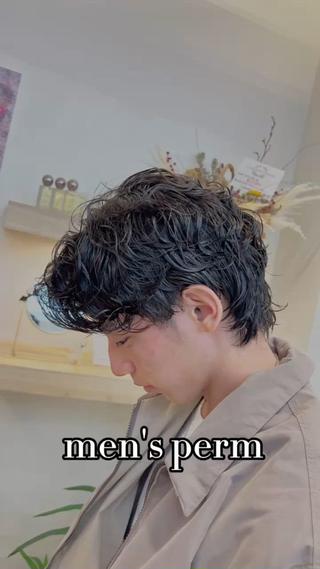 ショート メンズパーマ 岩成健志郎のヘアスタイル