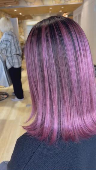 セミロング 渋谷ハイトーン/ デザインカラー阿部のヘアスタイル