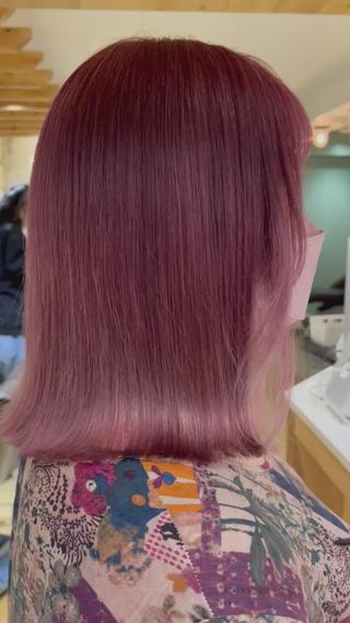 ミディアム 渋谷ハイトーン/ デザインカラー阿部のヘアスタイル