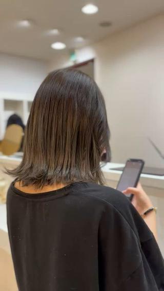 カラー 似合わせカット・透明 感カラー👑縮毛矯正のヘアスタイル