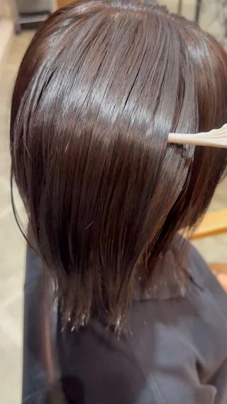 縮毛矯正で艶々の髪に 