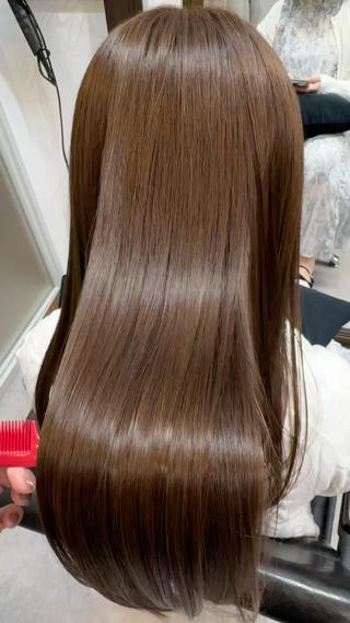 カラー たぴ。ぱつっとボブ /暖色艶カラー🍒のヘアスタイル