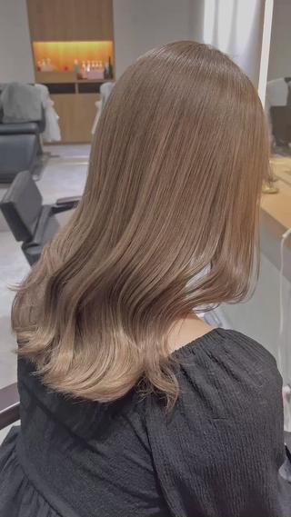 セミロング カラー レイヤーカット/ ブリーチカラー/雅人のヘアスタイル