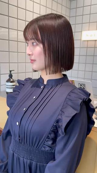#ボブ#外はねボブ#きりっぱなしボブ#ミニボブ#結べるボブ#顔周りレイヤー#ボブアレンジ#タッセルボブ 