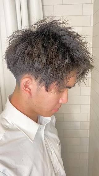 ショート パーマ メンズ ALPHA  HAIR所属・西院/ TAKAのヘアスタイル