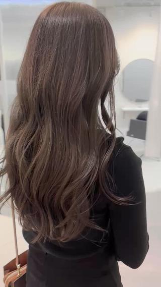 ロング カラー レイヤーカット🍒韓 国ヘア🍒ひかりのヘアスタイル