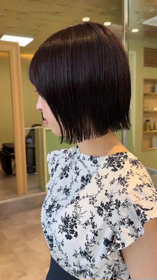 ミディアム ボブ/ぱつっとボブ/ 谷口 海星のヘアスタイル