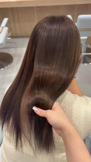 ロング ブリーチなしカラー/ 縮毛矯正🍓kaeのヘアスタイル