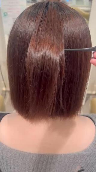 ミディアム 縮毛·ストレート特化 /サカキ ヒナタ🌻のヘアスタイル