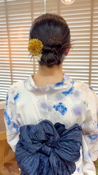 セミロング ヘアアレンジ bright所属・miku ヘアセット/着付けのヘアスタイル