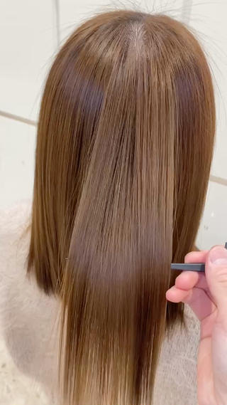 セミロング レイヤー/艶カラー /韓国ヘア/高松のヘアスタイル