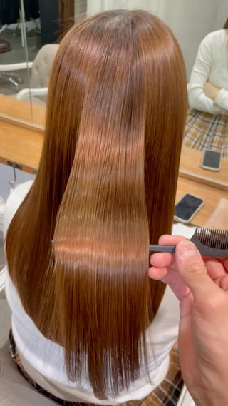 ロング レイヤー/艶カラー /韓国ヘア/高松のヘアスタイル
