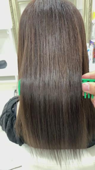 ロング 髪質改善 上品艶感カラーのヘアスタイル