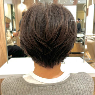 小顔効果＆首元すっきりのくびれショート♡

#ショートヘア　#ショートカット　 