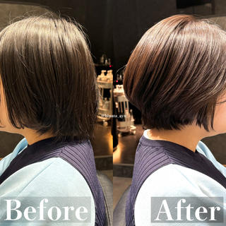 襟足スッキリ＆くびれラインでどの角度から見ても映えるショートボブスタイル♡
#ショートヘア　#ショートボブ　 