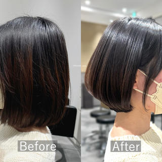 絶壁解消♡丸みシルエット＆顔周りのカットで小顔垢抜けショートボブに♡

カット＋トリートメント付き 