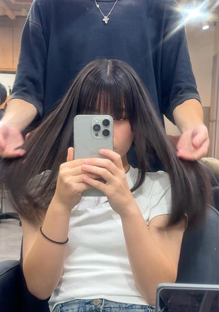 ロング 🎀盛れる顔周り×レ イヤー×透明感/米田のヘアスタイル
