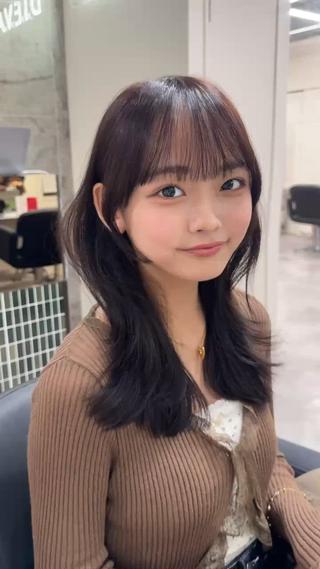 ミディアム カラー 🎀盛れる顔周り×レ イヤー×透明感/米田のヘアスタイル